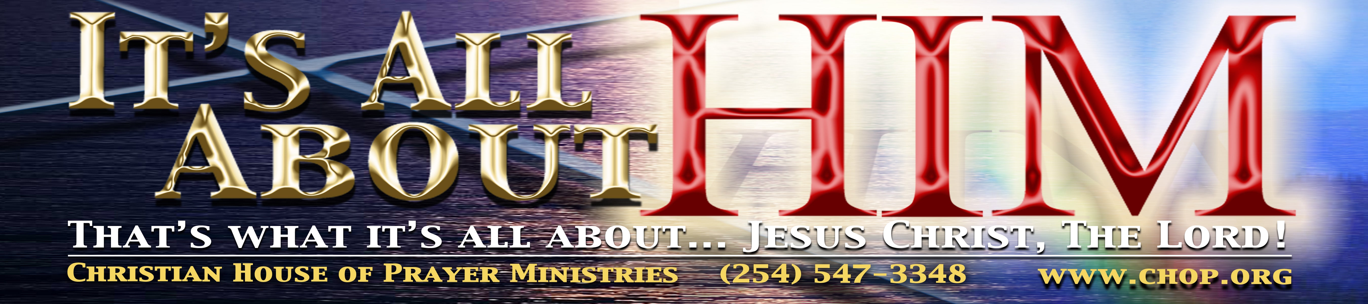 It's All About Him Bumper Sticker